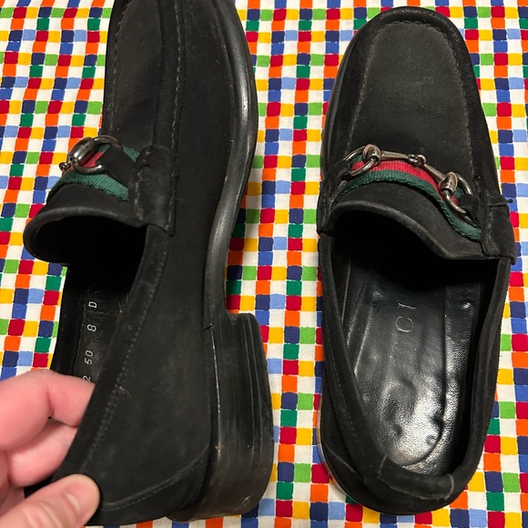 GUCCI #9 loafers black suede 11002 50 8 - Picture 4 of 8